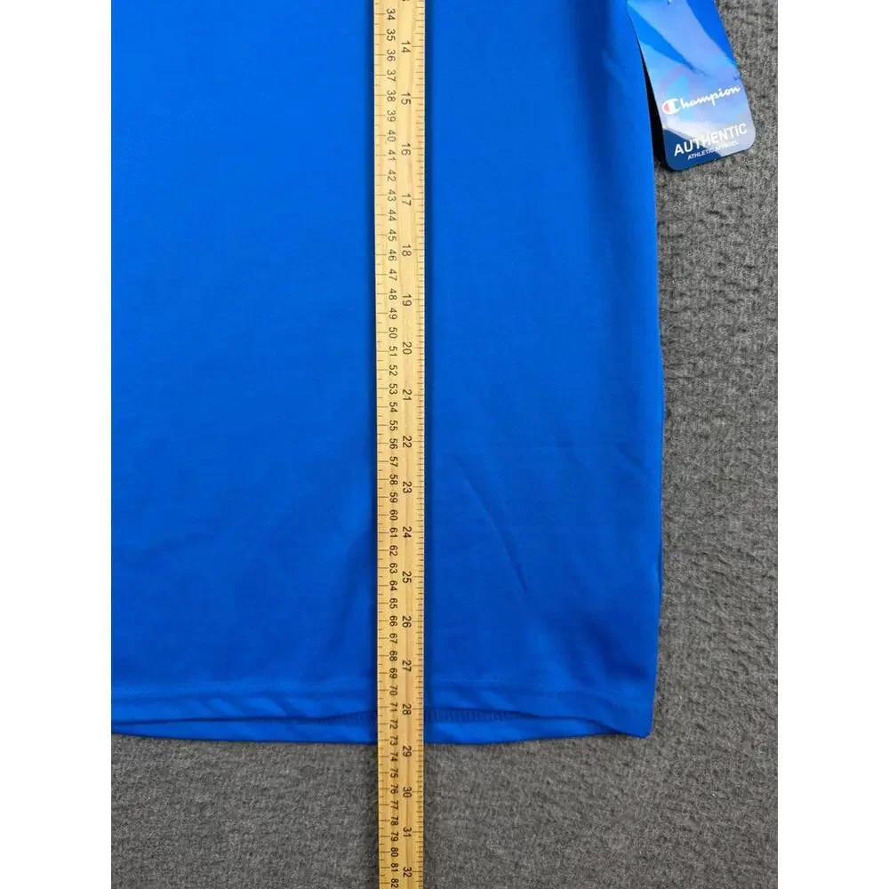 Champion‎ Authentic Men's L Large Activewear Mens Blue Breathable Mesh Shirt - Picture 5 of 6